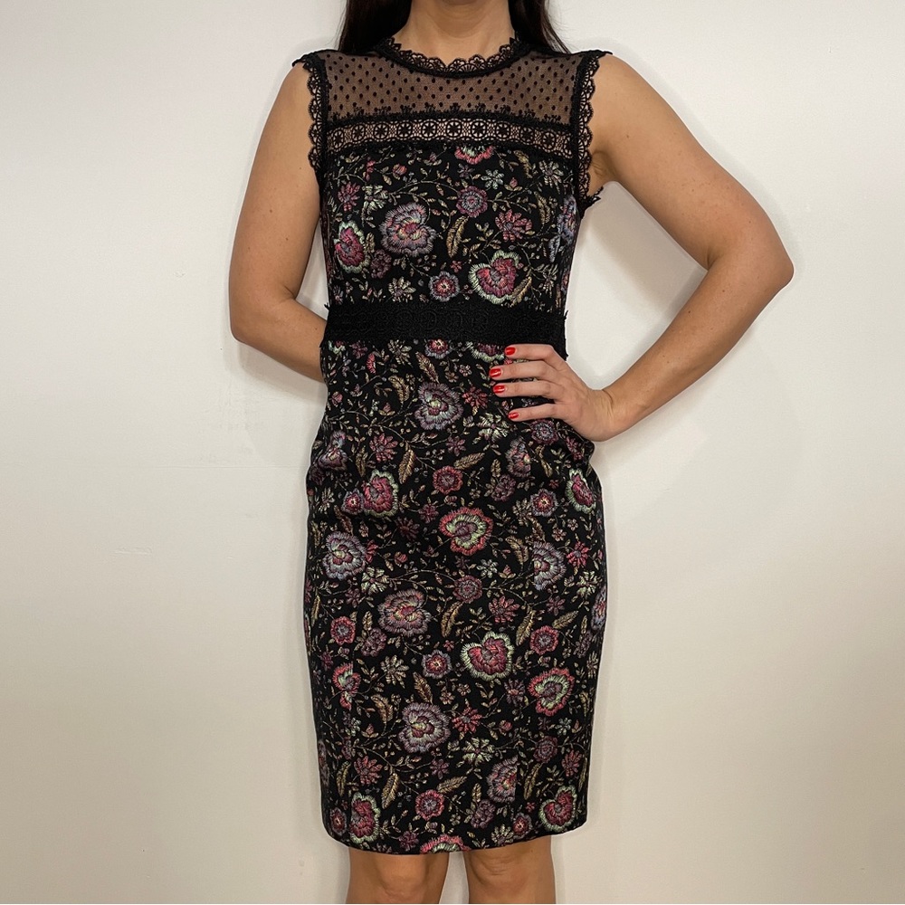 NANETTE LEPORE - Adela Floral-Jacquard Sleeveless Dress - Women’s Size 0